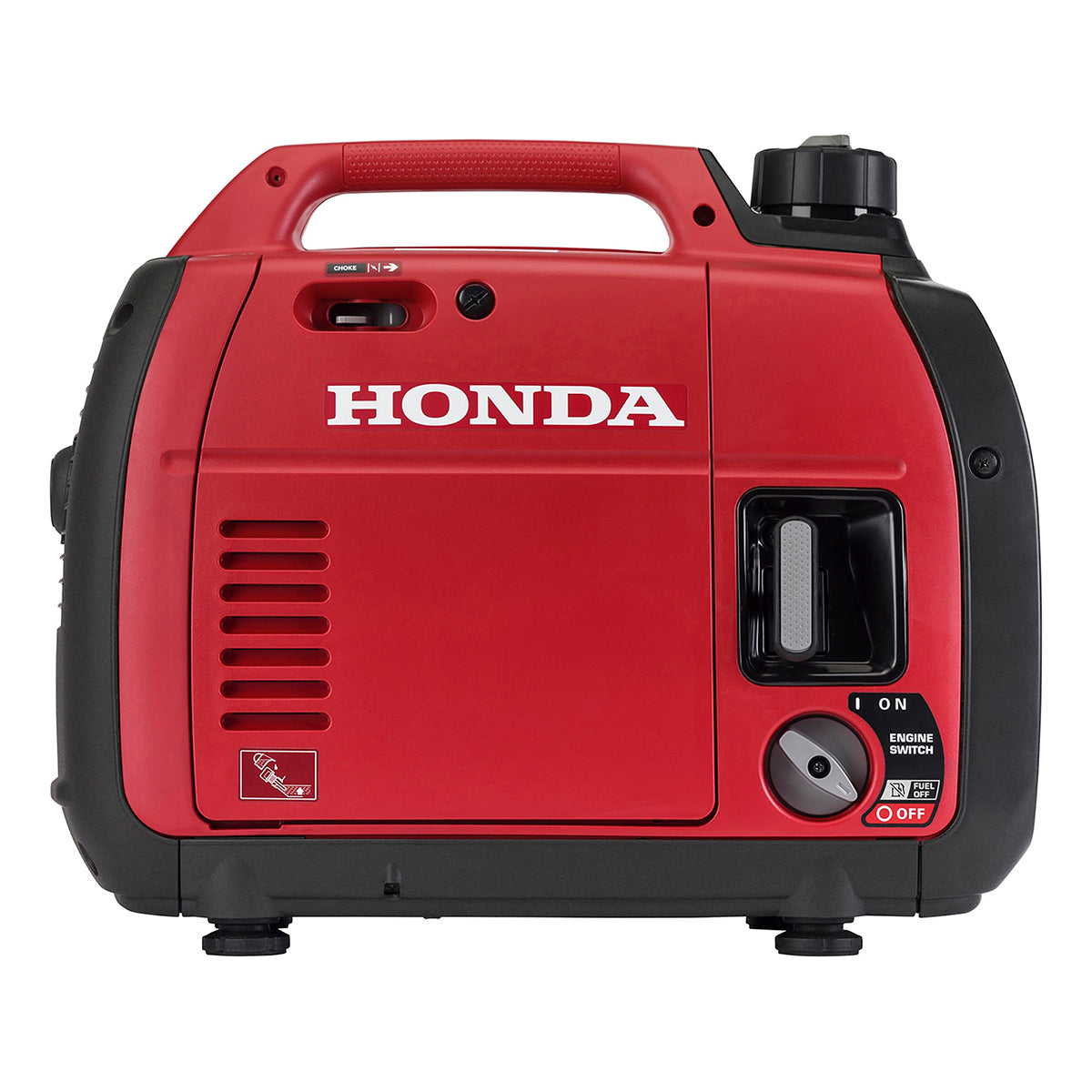 Angled profile view of the Honda EU2200i 2200-watt generator