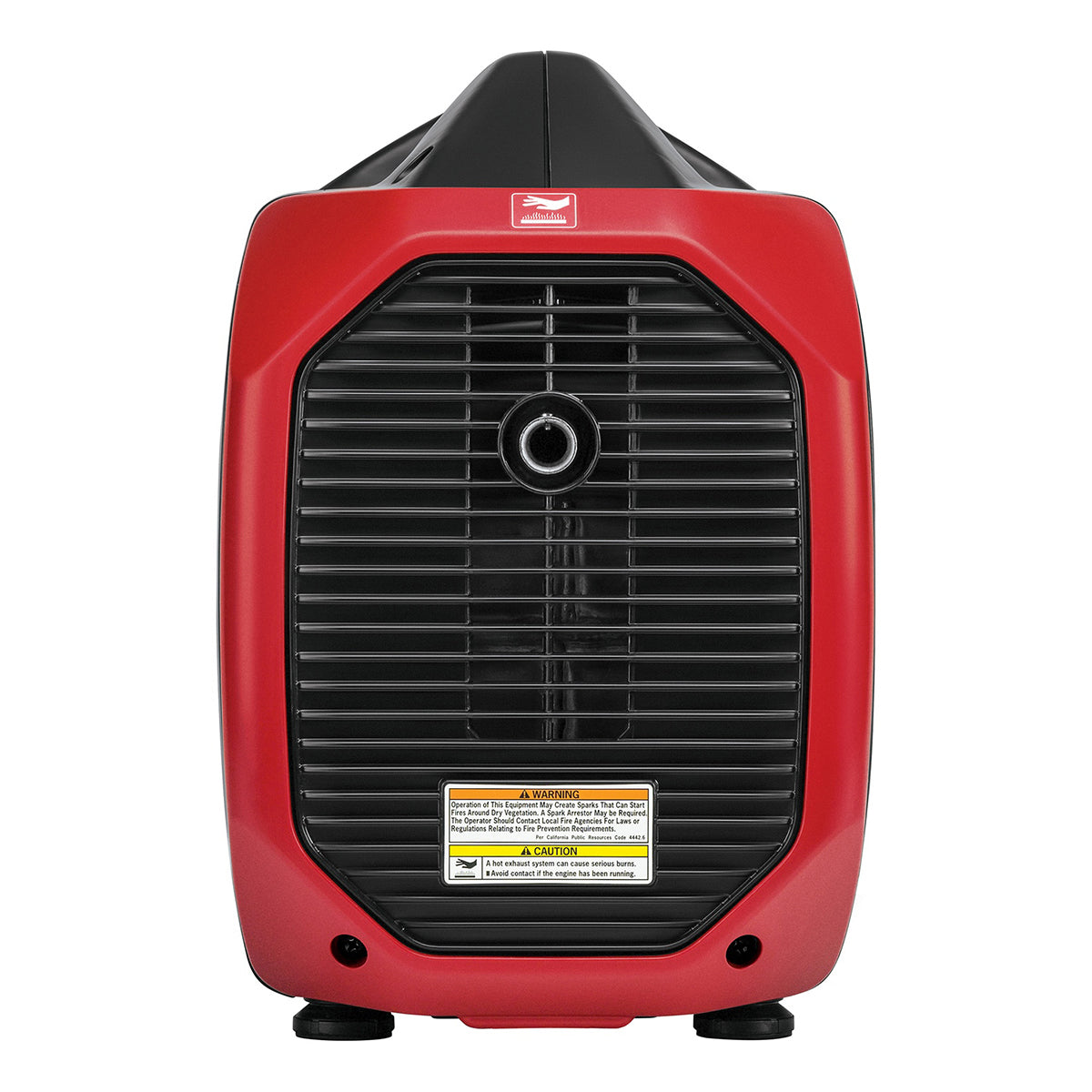 Rear view of the Honda EU3200i generator housing and vents
