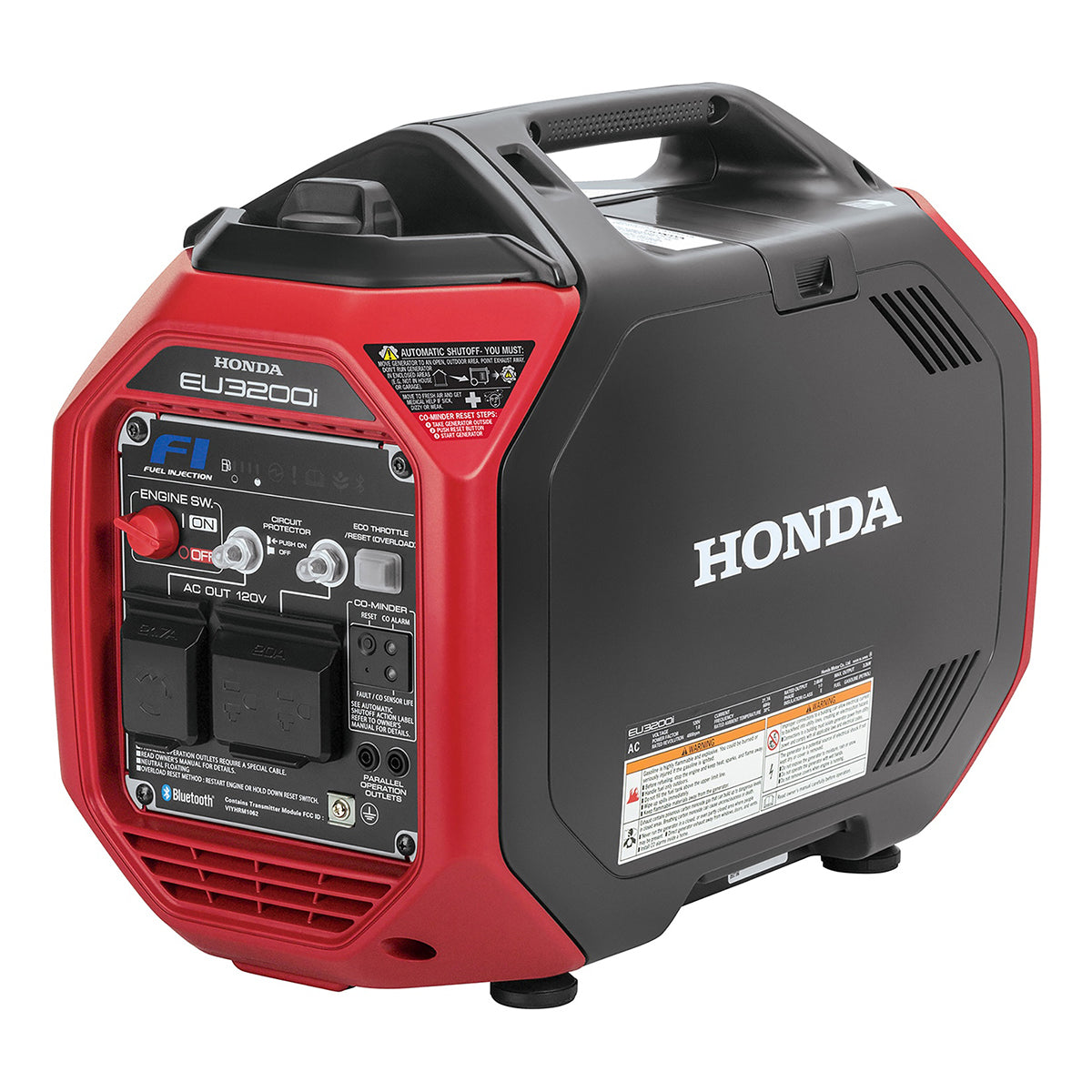 Left side profile of the Honda EU3200i portable inverter generator