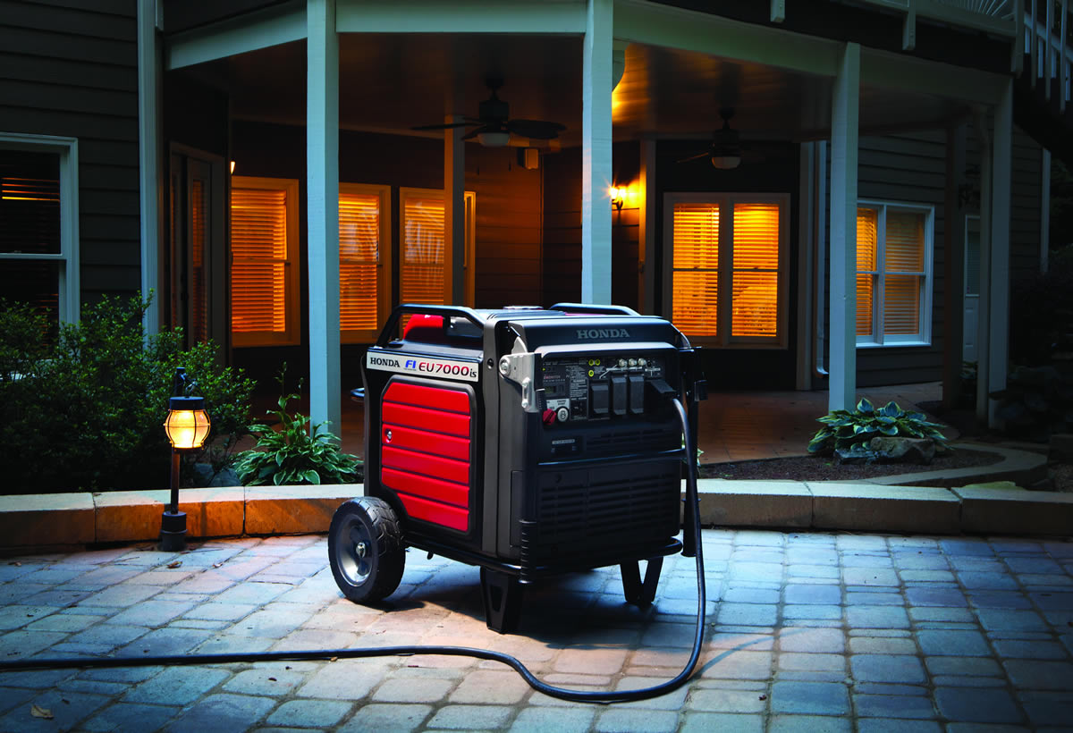 Honda EU7000iS generator providing whole-home backup power