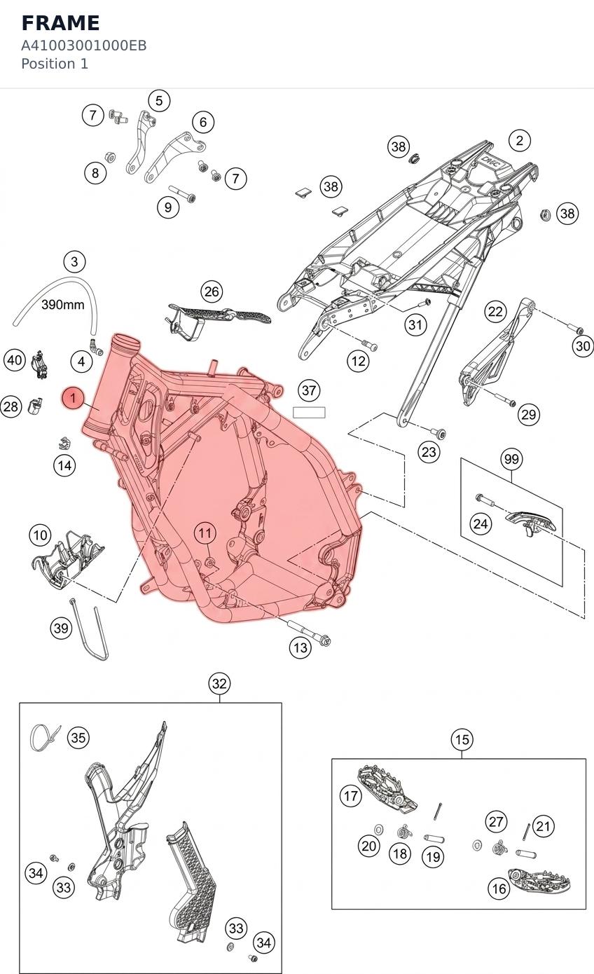Diagram preview: FRAME (A41003001000EB)
