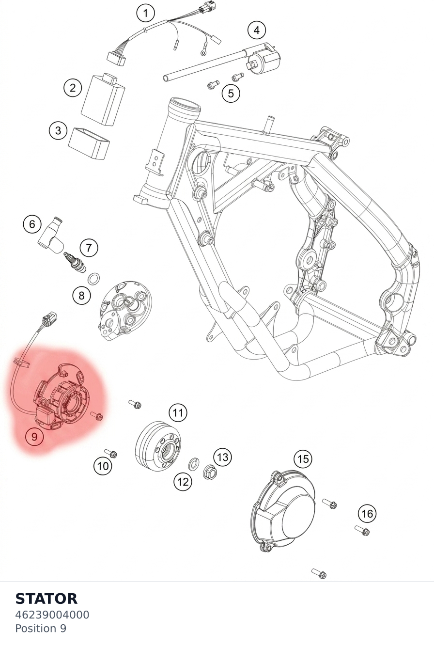Diagram preview: STATOR (46239004000)