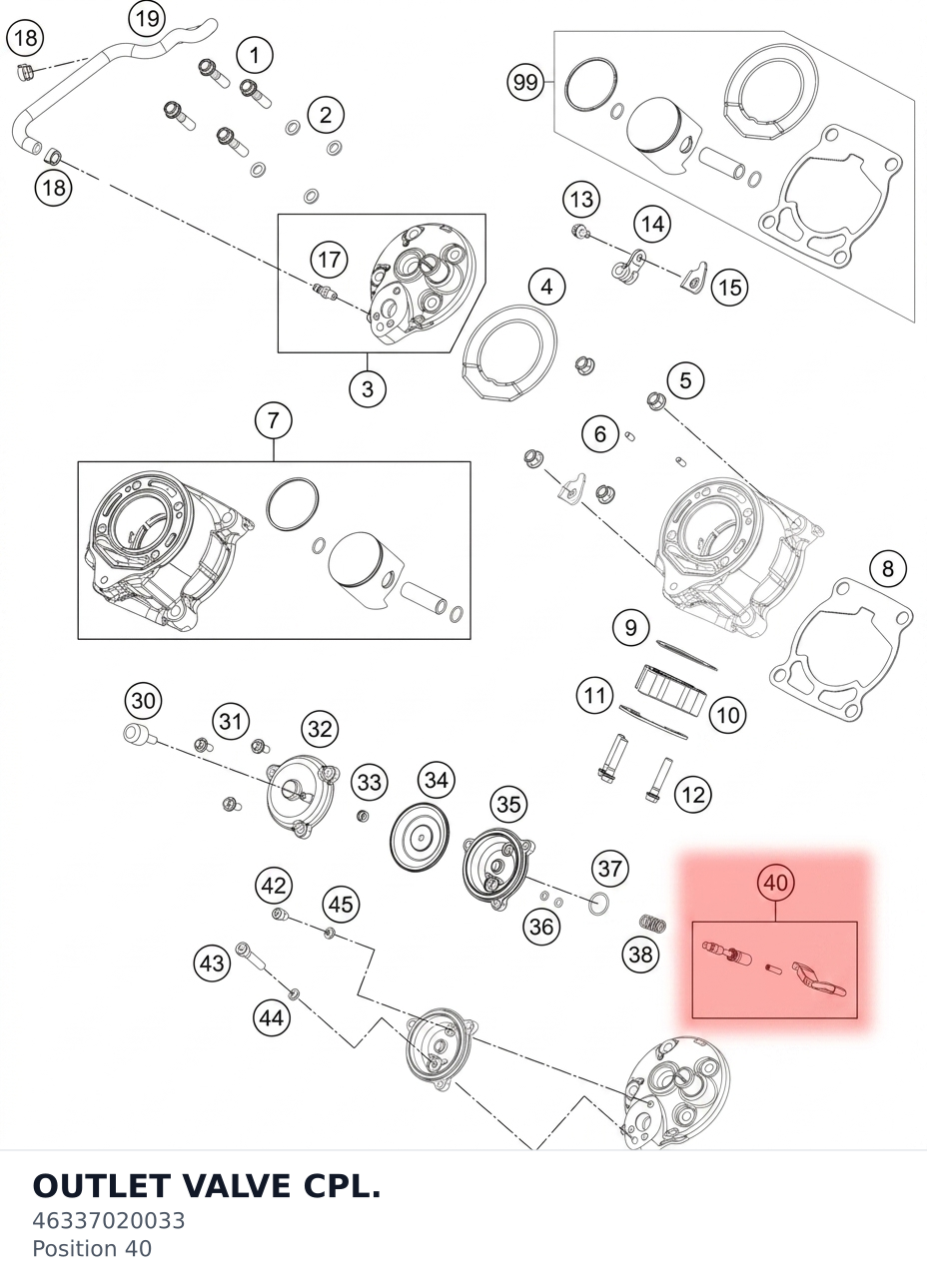 Diagram preview: OUTLET VALVE CPL. (46337020033)