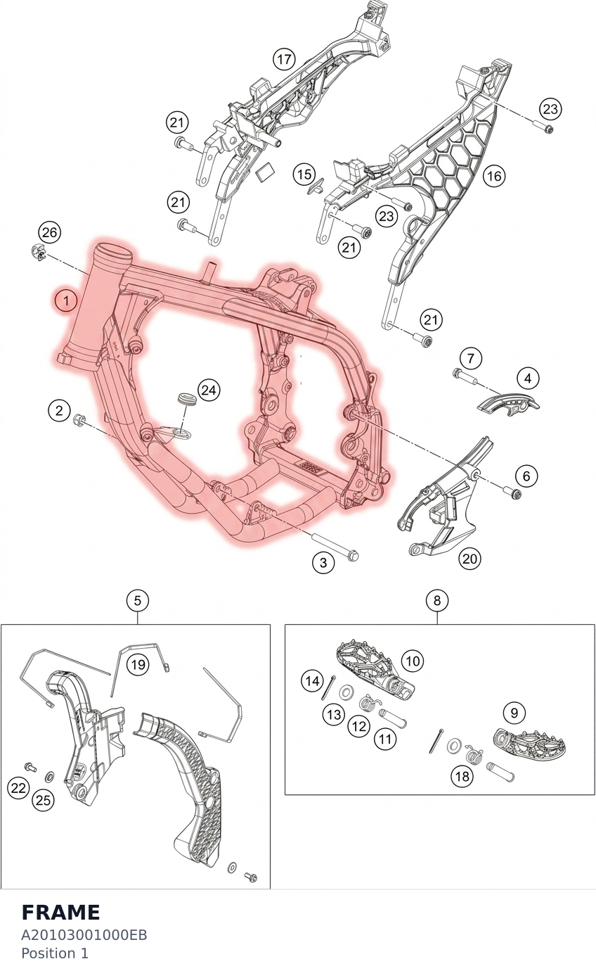 Diagram preview: FRAME (A20103001000EB)