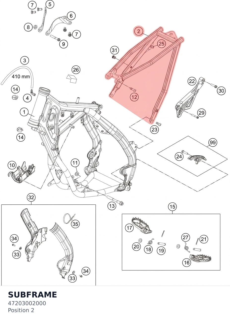 Diagram preview: SUBFRAME (47203002000)