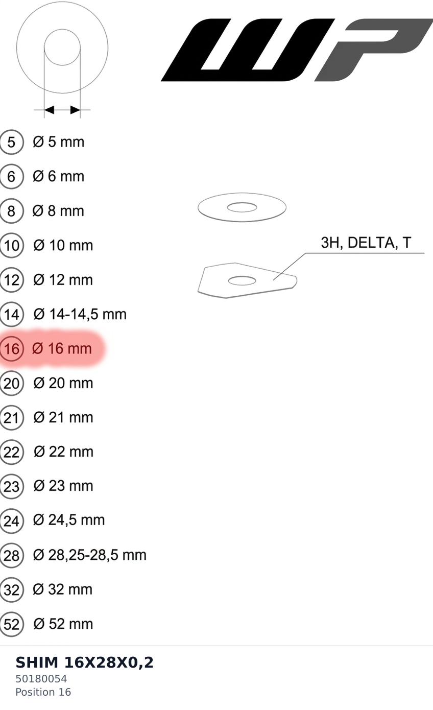 Diagram preview: SHIM 16X28X0,2 (50180054)