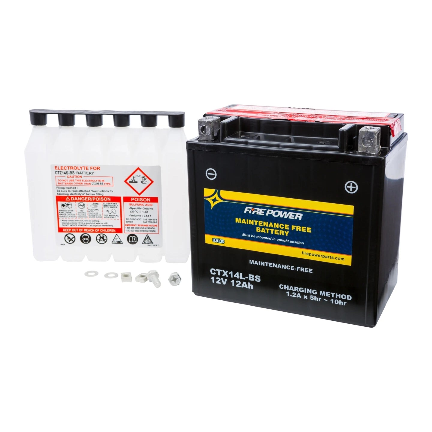 Fire Power Maintenance Free Sealed Battery CTX14L-BS