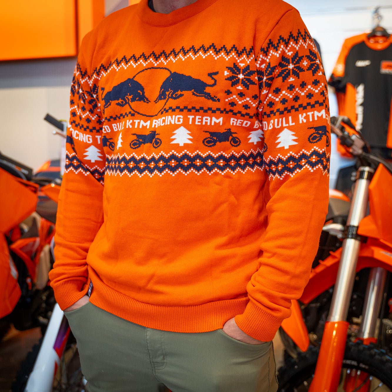 KTM Red Bull Orange Winter Sweater