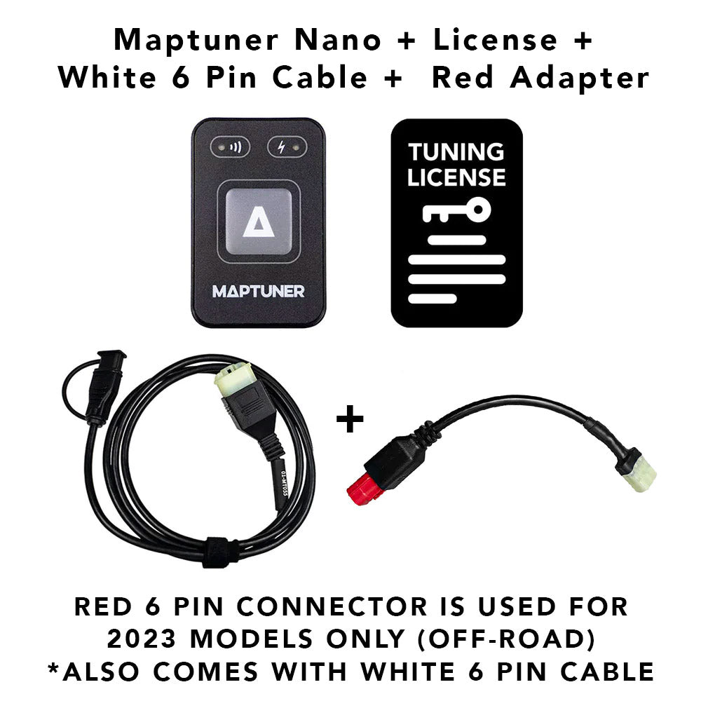 Maptuner Nano Kit 2 - License + White 6 Pin Cable + Red Adapter 2023 Models