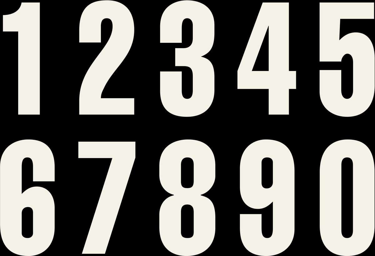 KTM/Husqvarna/GASGAS - START NUMBERS WHITE - 322100