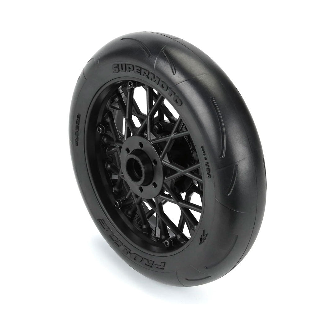 Pro-Line Racing 1/4 Supermoto S3 Motorcycle Front Tire MTD Black (1): PROMOTO-MX