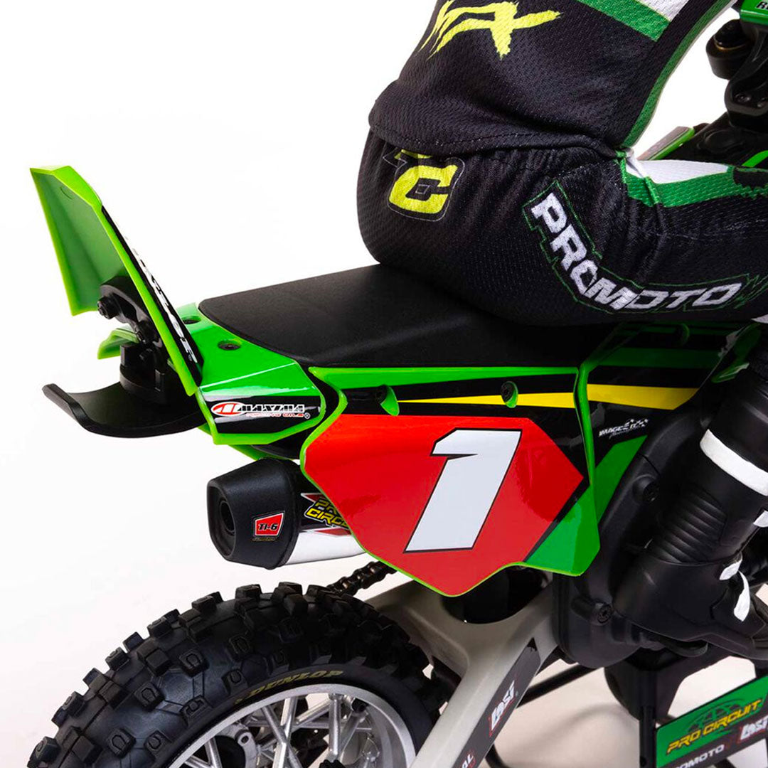 1/4 Promoto1/4 Promoto-MX Motorcycle RTR with Battery and Charger, Pro Circuit - Green - Losi - LOS06002