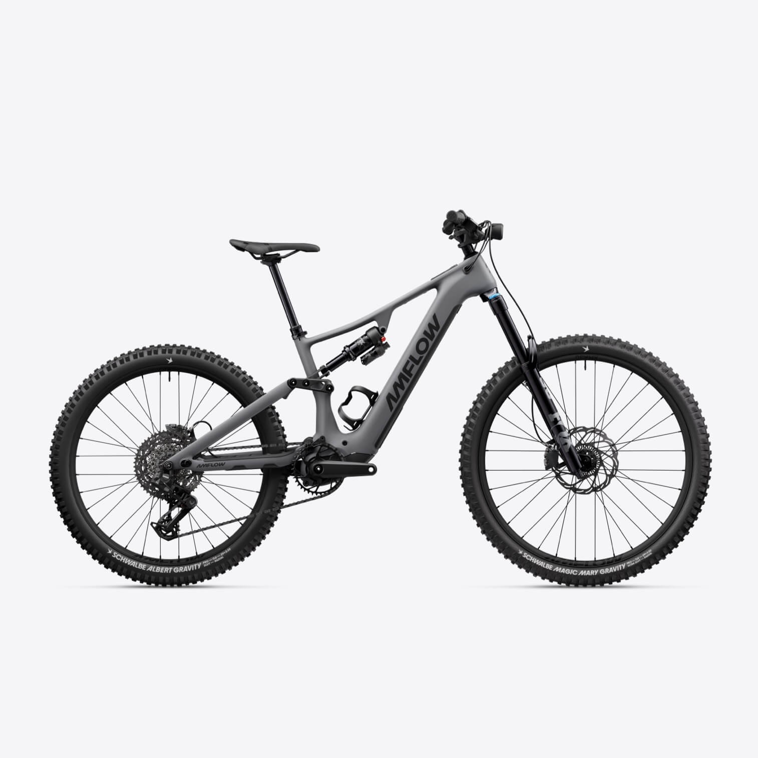 Amflow PR Carbon Pro Electric Mountain Bike - studio side profile