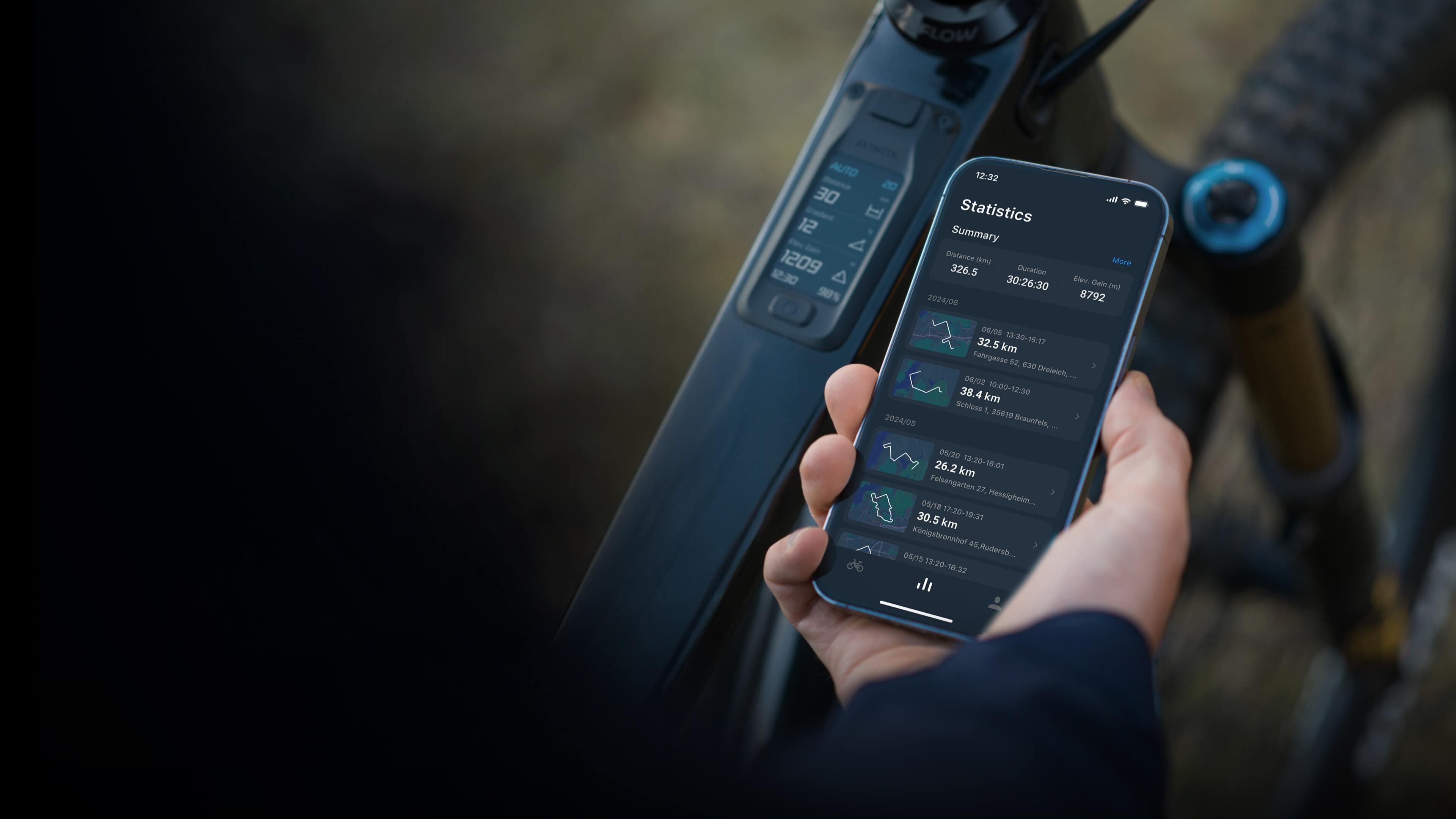Amflow PL lifestyle - ride data and app